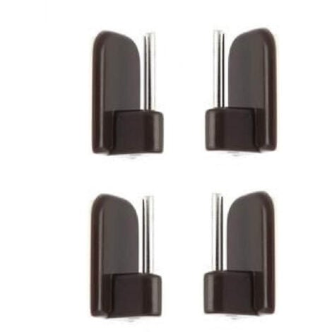 ATELIERS 28 Supports Adhésifs Tringle à Rideaux Marron - Ateliers28