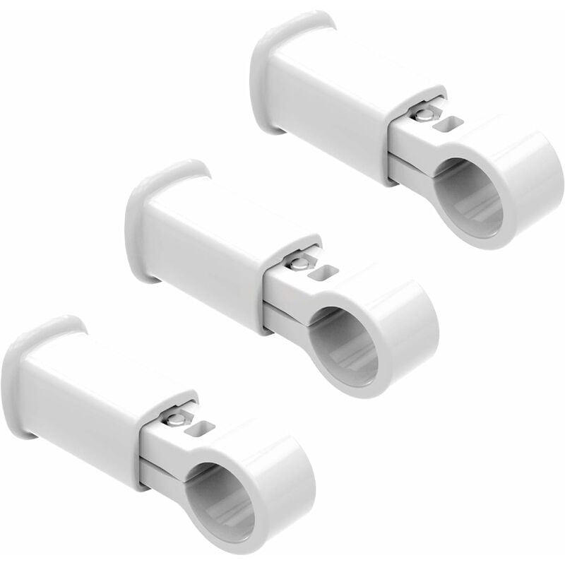 Supports avec pince pour radiateurs sèche-serviettes - Tuyaux Ø22 mm - Capacité 75 Kg - Blanc