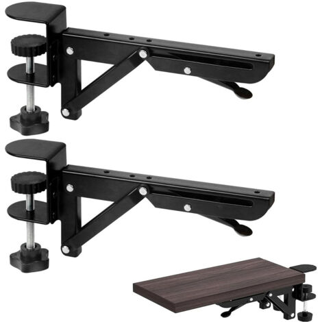 Supports d' Étagères Pliants, clip d'extension de bureau, Support Console Pliable pour Table Etagere