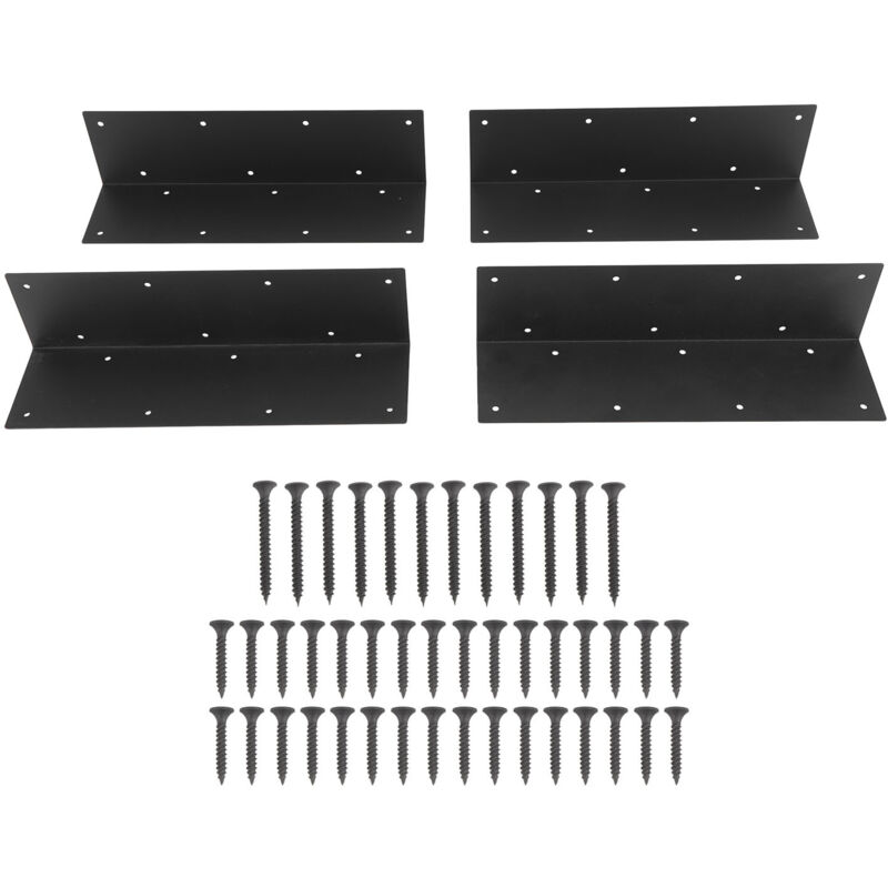 Supports d'angle de lit de jardin surélevé en acier, 4 pièces, support d'angle de lit de jardin en métal pour lit de 20 à 24 pouces