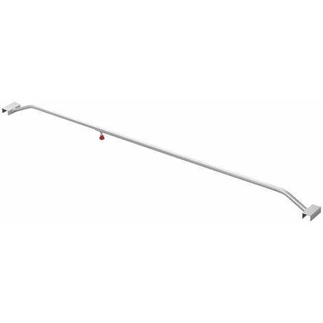 MOBILIBRICO Supports De Bâche Aluminium Réglables 132-204cm Pour Bâche Plate De Remorque