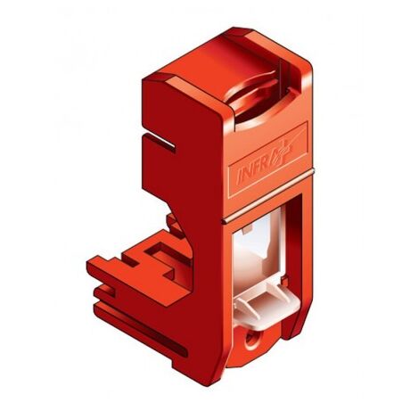 Supports de connecteurs RJ45 (1 port) S-ONE rouge pour panneau 19" ACTASSI SCHNEIDER ELECTRIC VDI9904