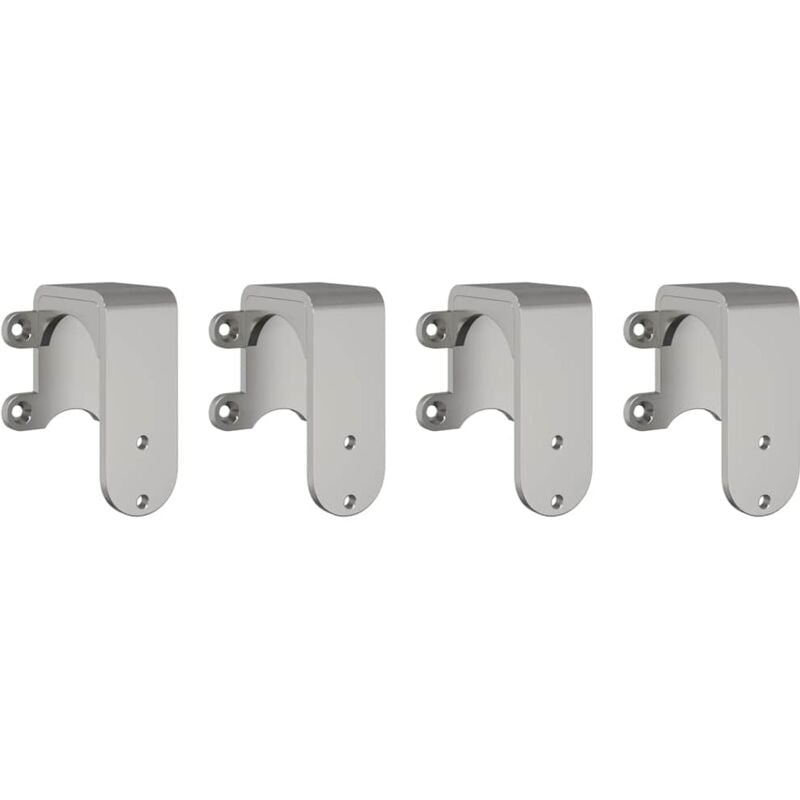 Supports de dérivation pour portes de grange 4 pcs rails plats - Vidaxl