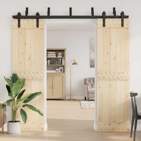 Supports de dérivation pour portes de grange 5 pcs rails plats CFW877865