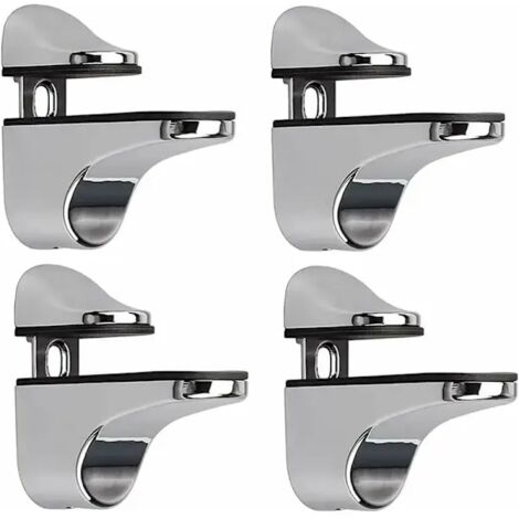 Supports de fixation réglables pour étagères en verre, lot de 4 supports muraux à pince pour étagères en verre. - AquaForge