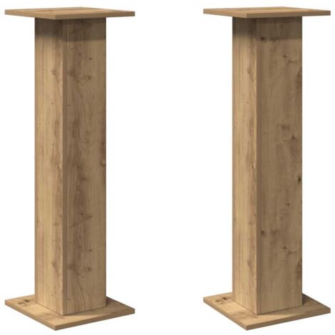 Supports de haut-parleurs 2 pcs chêne artisanal bois ingénierie CFW54770