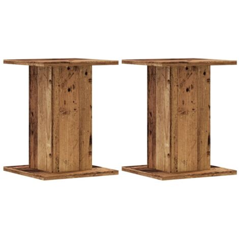 Supports de haut-parleurs 2 pcs vieux bois bois d'ingénierie CFW40269