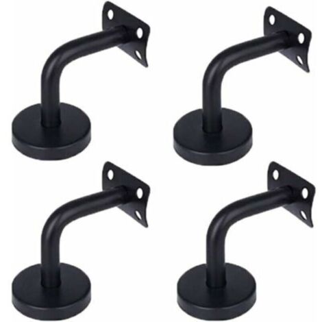 Supports de Main Courante, 4 Pièces Acier Inoxydable Main Courante Support, pour Support de Couloir de Mains Courantes de Mur Intérieur Loft Main Courante Escalier (60 X 60mm)
