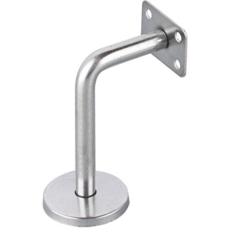 Supports De Main Courante Pour Fixation Murale Acier Inoxydable Poli Support Escalier Avec Couvercle Base Supports Muraux Garde-Corps Pour Mur Intérieur, Loft, Barre Support Pour Corridor 4 Piè