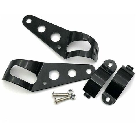 Supports de montage de phare universels 39mm-51mm fourche oreille moto noir, modele: noir