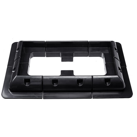 Supports de montage pour panneau solaire Coin et cté et entrée de cable Camping-car Noir