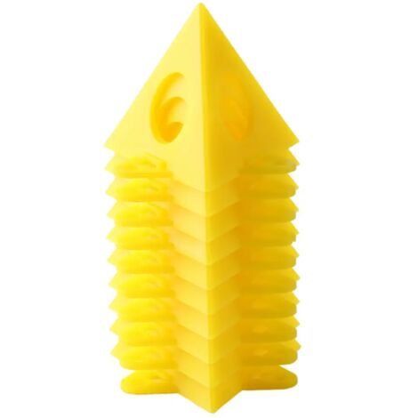 Supports de Peinture Pyramidaux 10 Pièces – Cales Triangulaires de Pulvérisation pour Bois, Supports de Peinture pour Menuiserie, Outils de Vernissage et Séchage, Jaune