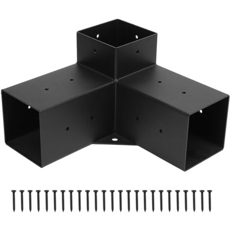 Supports de pergola d'angle à Angle Droit en Acier Inoxydable avec vis pour poutres en Bois de 9.25x 9.25 cm (1PCS)