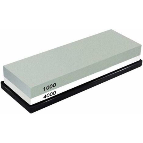 Supports de pierre en caoutchouc Waterstone inclus Whetstone Whetstone Grit - Couteau à aiguiser la pierre, vert clair blanc, L. - RWMaison et Cuisine / Couteaux et Ustensiles de Cuisine / Aiguiseurs