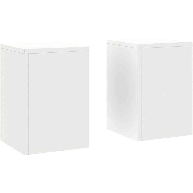 Supports de Plantes Extérieurs Pillar 2 pcs Blanc 24x24x35 cm Acier Vidaxl