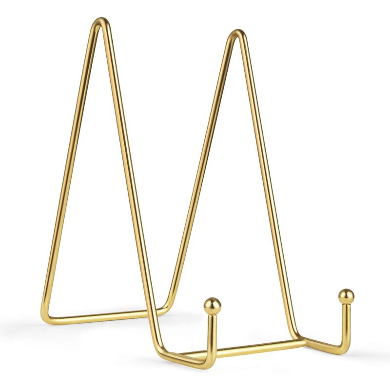 Supports de plaque de 15,2 cm pour affichage, présentoir doré amélioré pour chevalet en fer, support de cadre photo, supports métalliques pour photo,