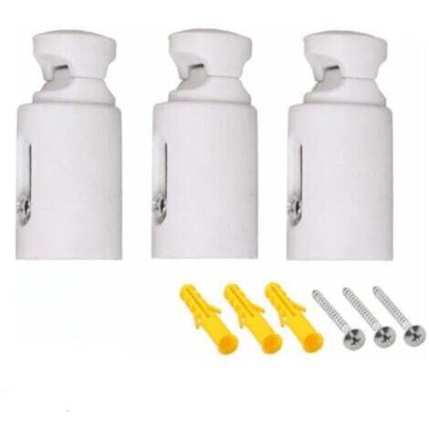 Supports de radiateur de rechange, porte-serviettes mural, blanc, espacement réglable, adaptés aux radiateurs de salle de bain droits ou courbes