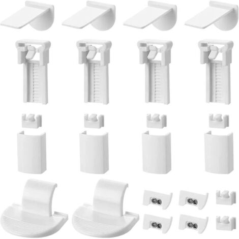 Supports de Serrage Plissés pour Store - Sans Perçage, Pièces de Rechange pour Stores Plissés et Enrouleurs
