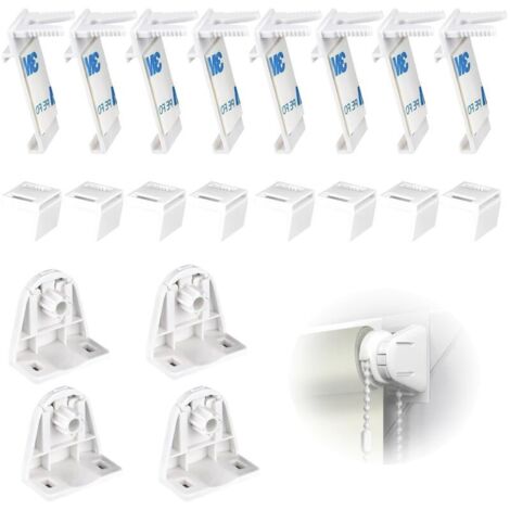 Supports de serrage pour store double, 8 supports de fenêtre, pour vos besoins quotidiens, kit d'accessoires pour la fixation de stores doubles sans perçage, pinces de serrage pour PVC, battants de