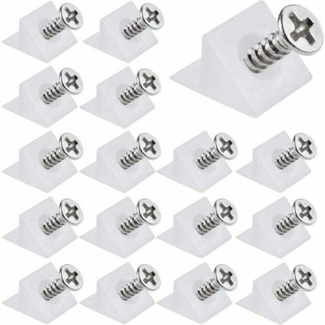 Supports de Tiroir Arrières en Plastique, Kit de Réparation de Tirroit avec Vis, Renforts de Tiroir pour Meubles, Kit de Réparation d'Affaissement（100PCS）Ephé