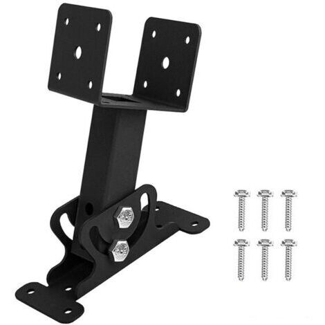 Supports de toit pour pergola réglables – Kit de montage en métal – Ajustement 0-180° pour poutres en bois – Installation facile