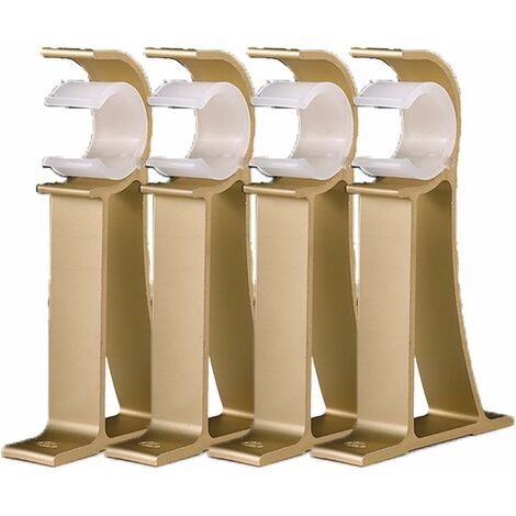 Supports De Tringle à Rideau En Alliage D'Aluminium à Un Trou Montage Au Plafond De Tringle à Rideau Support De Plafond Pour Tringles à Rideaux pour Douches,Tringles Rideaux Sur Portes (4 PièCes)
