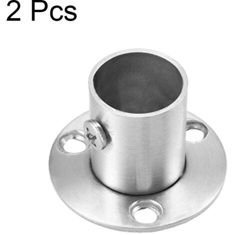 supports de tringle à rideaux de 32 mm, support mural réglable en acier inoxydable pour penderie, avec 6 vis + 6 piliers de fixation