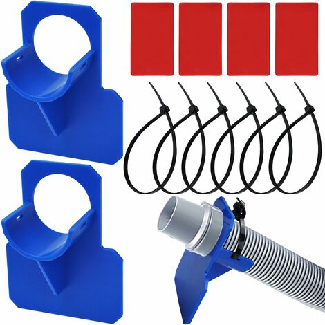 Supports De Tuyau De Piscine,2 Pièces Support de Tuyau de Piscine,Support Pour Tuyau D'eau De Piscine,Supports De Tuyau Pour Piscine De 3,8CM,Upport De Tuyau de Piscine pour Piscine Hors Sol (Bleu)