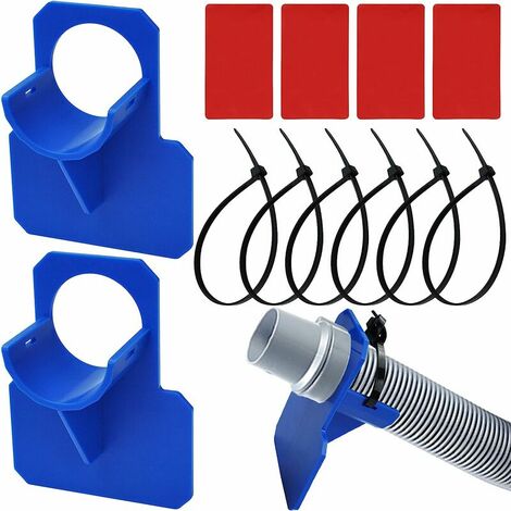 Supports De Tuyau De Piscine,2 Pièces Support de Tuyau de Piscine,Support Pour Tuyau D'eau De Piscine,Supports De Tuyau Pour Piscine De 3,8CM,Upport De Tuyau de Piscine pour Piscine Hors Sol (Bleu)