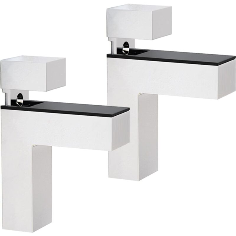 Supports D'étagère Réglables en Alliage de Zinc Équerre pour Étagère en Bois/Verre Supports d'étagère Muraux Décoratifs pour Étagère de 3 à 25 mm