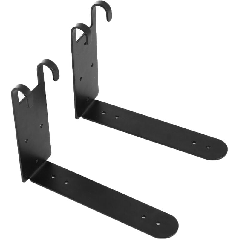 Drillpro - Supports d'étagère robustes 4 supports en métal en fer avec crochet. supports d'étagère