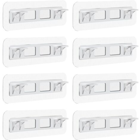 Supports d'étagères en plastique transparent auto-adhésifs [JUN] - AquaForge