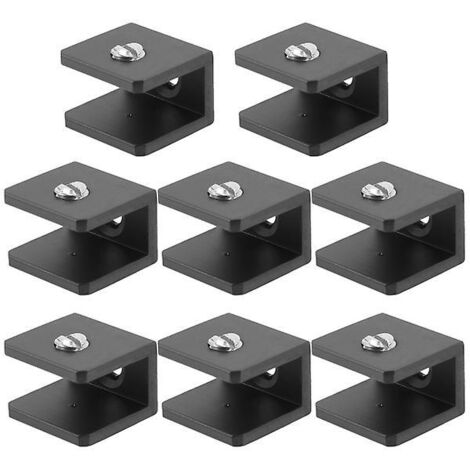 Supports d'étagères en verre, pièces noires, pinces à verre - Sxx-AquaForge