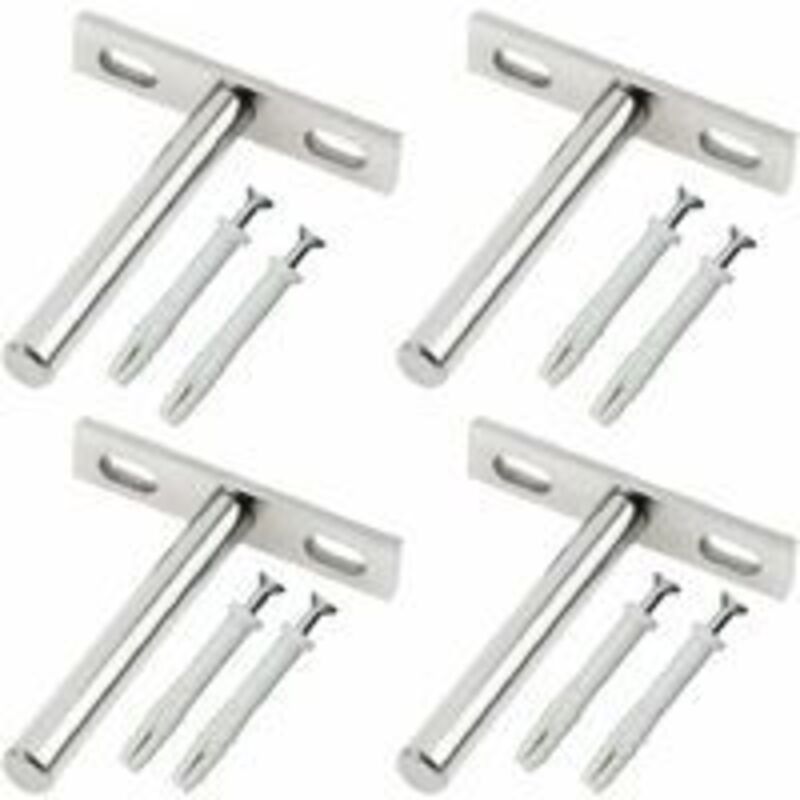 Supports en Métal pour Étagère Flottante 79mm Flottant Support d'Etagère Utilisé pour le Support Caché en Bois de Support Mural - 4Pcs