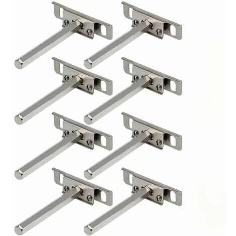 Supports en Métal pour Étagère Flottante 8Pcs Support Mural Discret modèle Fixation Tablettes Rangement Support pour Etagère Flottante Invisible Fixation