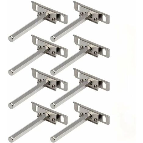 Supports en Métal pour Étagère Flottante 8Pcs Support Mural Discret modèle Fixation Tablettes Rangement Support pour Etagère Flottante Invisible Fixation