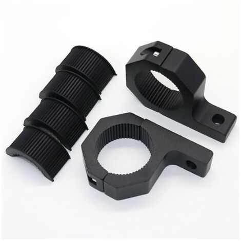 Supports fixation pour tube 49 à 51mm - Barre LED et Spot LED - Métal Résistant - La paire
