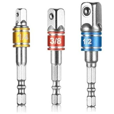 Supports hexagonaux à manchon - 1/4", 1/2", 3/8" - adaptateurs et rallonges de connecteurs.