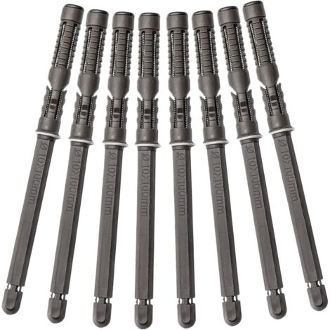 Supports invisibles pour étagères flottantes, fixations murales invisibles, fixations murales robustes à monter soi-même avec flotteurs (10 x 100 mm) - AquaForge
