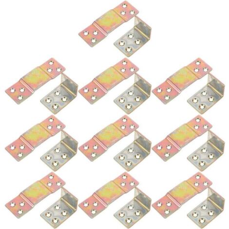 Supports Métalliques Détachables pour Longerons de Lit Kit 10 Paires Fixation Robuste en Métal Antirouille Accessoires pour C