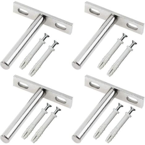 Supports métalliques pour étagère flottante de 79 mm - 4 pièces - AquaForge