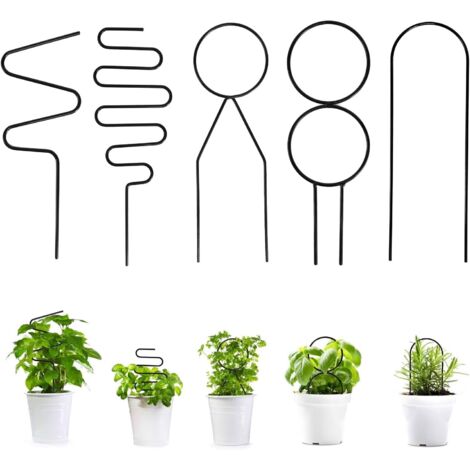 Supports métalliques pour plantes grimpantes (5 pièces)