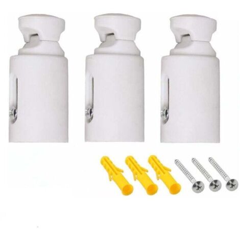 Supports Murale Blancs Réglables pour Radiateur Sèche-Serviettes Droit ou Courbé