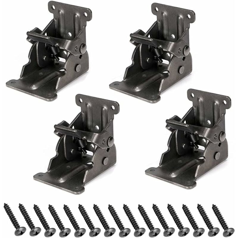 Ersandy - Supports pliants pour pied de table, quincaillerie de charnière pliable, extension auto-verrouillable Support de support d'étagère pliable