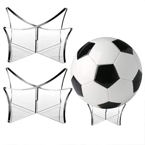 Supports pour ballons, support pour ballon de basket-ball, support pour ballon de football, présentoir pour ballons en acrylique, support pour ballon de football en acrylique - 2 pièces - transparent