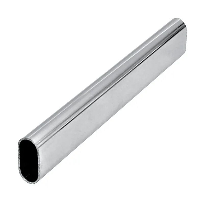 

Tubo de armario ovalado, 30x15mm, longitud 100cm, cromo
