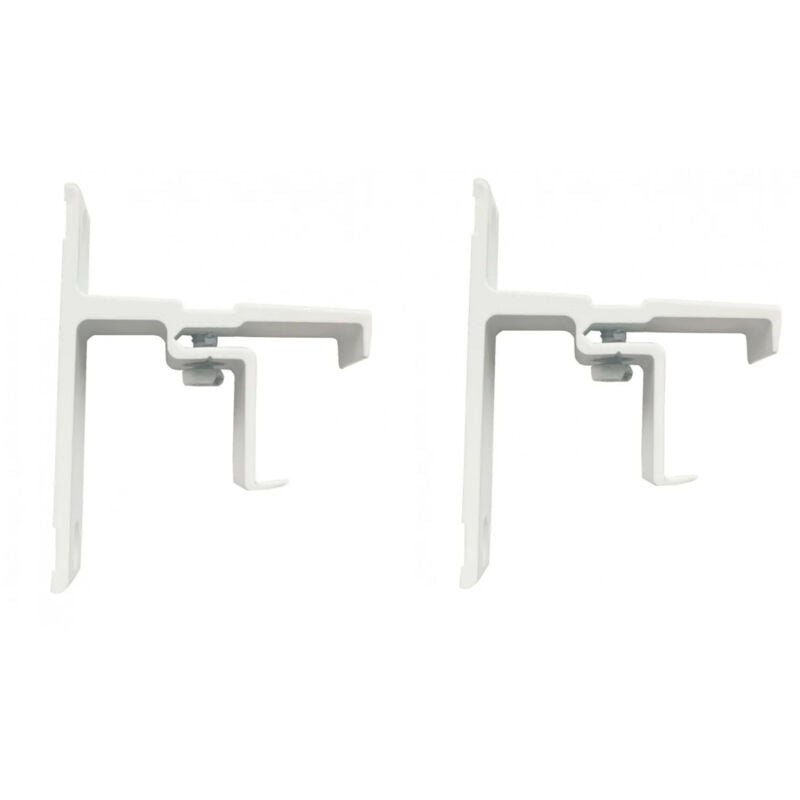 

Soporte facial con clip, 24x16mm, proyección 40mm, blanco, 2 piezas