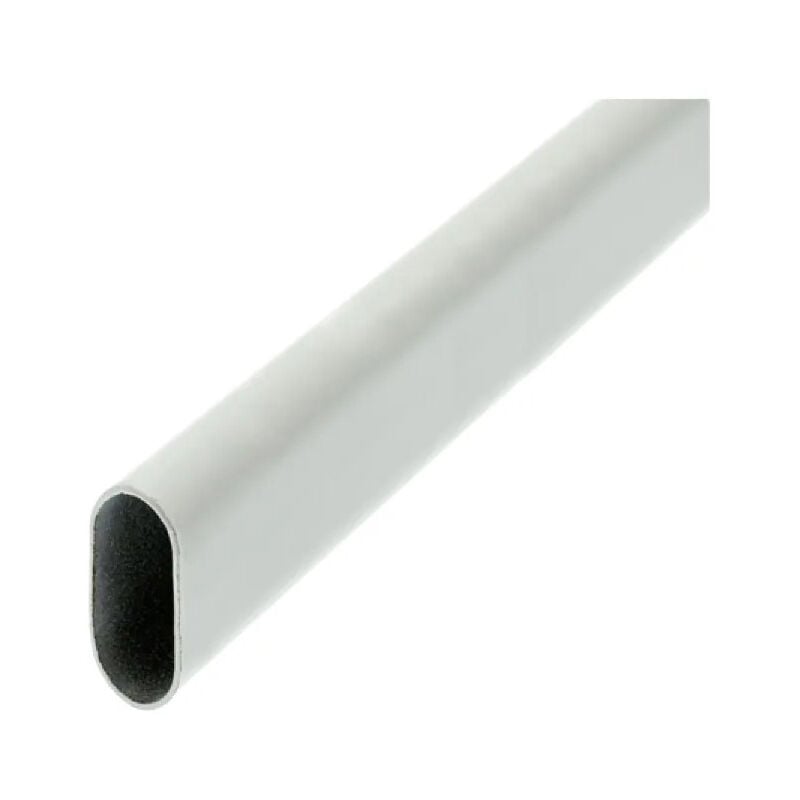 

Tubo de armario ovalado, 30x15mm, longitud 200cm, blanco