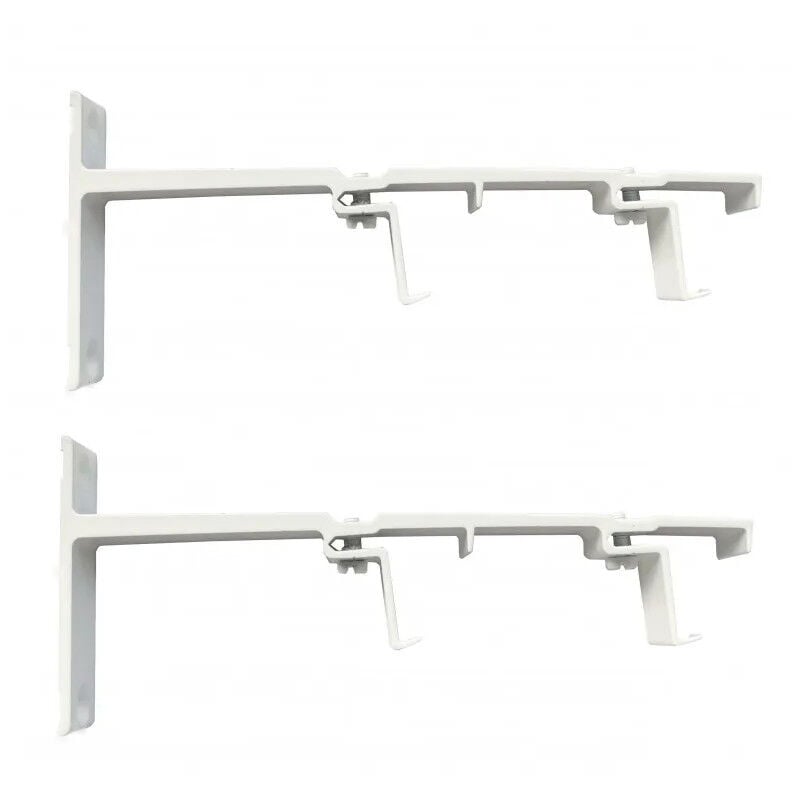

Cessot - Soporte doble 24x16, clip frontal, 80 a 140mm, blanco, 2 piezas