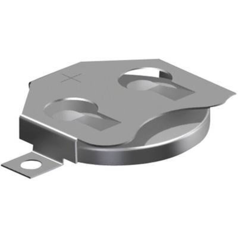 Support de pile bouton CR2016, CR2020, CR2025 Keystone Electronics SMT Holder for 20mm Cell-Tin Nickel Plate